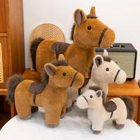 Jouets en peluche de cheval réalistes en gros, peluches mignonnes super douces, jouet en peluche de poney mignon, mascotte de poney pour cadeaux et décoration de la maison