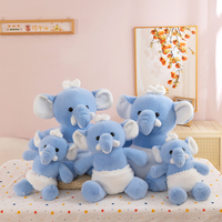 Usine En Gros Mignon Doux Grand Bébé Éléphant En Peluche Poupée Jouet Laine Tissu Animaux Jouets Rempli PP Coton Bon Design Lavé À La Main