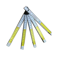 Règle pliante en bois de haute précision blanche et jaune