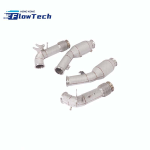 ท่อลง FlowTech T304 สแตนเลสสตีล + ท่อหน้า สำหรับ Maserati MC 20 3.0T พร้อมแผ่นกันความร้อน ติดตั้งแบบยึดโดยตรง - Product Image 1