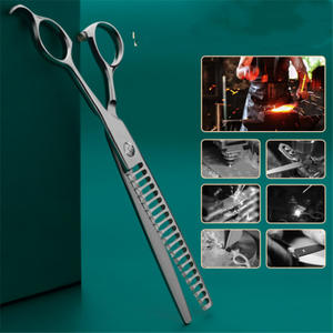 Tijeras Profesionales de 7 Pulgadas Tipo Espina de Pescado para Peluquería Canina, Acero Inoxidable 440C, Dientes Afilados, Tijeras de Belleza para Mascotas - Product Image 4