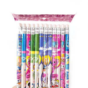 Crayon HB en bois naturel personnalisé avec gomme FP12, crayon fantaisie, design mignon de dessin animé pour l'école ou le bureau, ensemble emballé - Product Image 6