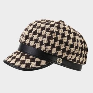Boina de Cuadros Vintage Otoñal para Mujer, Estilo Francés, Gorra de Pintor de 8 Paneles, Gorra Newsboy para Mujer - Product Image 4