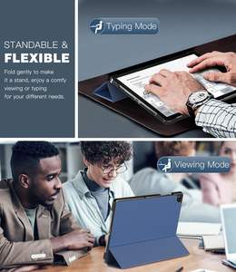 Étui en cuir PU magnétique à trois volets pour tablette <span class=keywords><strong>Samsung</strong></span> A7 <span class=keywords><strong>A8</strong></span> A9 Plus, avec fonction veille automatique et emplacement pour stylet - Product Image 6