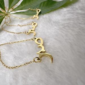 Collar con Colgante de Acero Inoxidable con Nombre en Árabe, Listo para Enviar, Collares Sabr con Baño de Rodio, Delicados para Regalos - Product Image 4