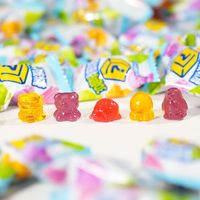 3D dierenvormige peeling gummy snoepjes, diverse fruit smaken, kauwgom snoepjes voor kinderfeestjes