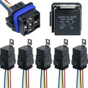 Su Geçirmez Entegre Otomotiv Rölesi JD2914 JD1914 5 Pin 40A Kablo Demetiyle Araba Rölesi (Araba, Kamyon, Tekne için) - Product Image 1
