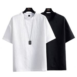 Nouvelle chemise d'été en lin à manches courtes pour homme, chemise décontractée unie à demi-manches pour homme - Product Image 5