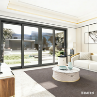 Porte coulissante en aluminium à rupture de pont thermique moderne, robuste et étanche, pour pergola extérieure