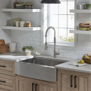 Populer 33x20 inci rumah pertanian mangkuk tunggal celemek dapur wastafel Depan Matte hitam dalam baskom Cuci 16Gauge baja nirkarat wastafel pertanian - Product Image 6