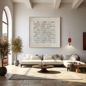 Arte Mural 3D Cuadrado, Pintura Abstracta de Animales Estilo Wabi-Sabi, Arte Mural en Lienzo Pintado a Mano, Arte Mural Contemporáneo - Product Image 5