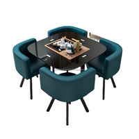 Ventes Flash et Prix Imbattables : Ensemble de 4 Chaises et 1 Table pour Restaurant Fast-Food, Bar et Salle à Manger