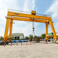 Grue portique électrique à pneus en caoutchouc en acier haute résistance Q355B ERTG pour entrepôt de fret
