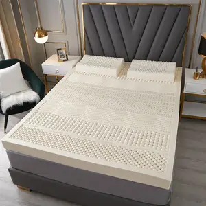 Factory price double queen king size natural massage body zone latex foam 12 inch sleep well rubber latex mattress bed