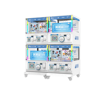 Mini distributeur automatique de capsules de jouets à cabine unique empilable avec éclairage latéral coloré pour comptoir de vente au détail, approvisionnement direct usine en gros