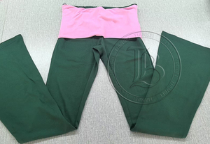 ชุดลำลองสำหรับผู้หญิง ไซส์ใหญ่พิเศษ รับสกรีนโลโก้ เสื้อแขนยาวผ้าฝ้าย กางเกงขาบาน ชุดนอนผู้หญิง 2 ชิ้น - Product Image 4