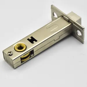 LL007单锁舌插芯锁体80毫米钢偏置黄铜门闩