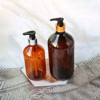 Benutzer definierte 50ml-1000ml PET-Flaschen aus bernstein farbenem Kunststoff 8oz-16oz Lotion Pump für Shampoo-Haaröl für Lotionen und andere Produkte