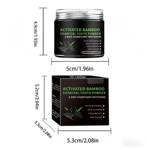 Poudre blanchissante pour les dents au <span class=keywords><strong>charbon</strong></span> de bambou activé, saveur menthe, nettoyage en profondeur, personnalisable - Product Image 3