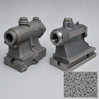 Corps de contre-porteuse de tour en fonte gris de précision GG25, pièce de rechange pour machine-outil, moulage au sable, selon dessin personnalisé, Marque LF, ISO9001