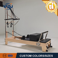 Machine de Pilates Reformer pour usage domestique, lit de yoga compact avec ressorts de résistance réglables et planche de saut