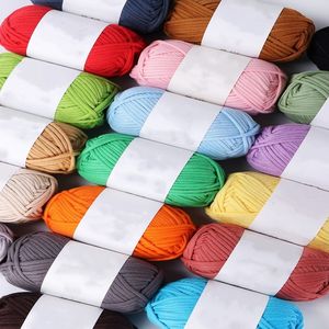 Charmkey 68% coton 32% nylon <span class=keywords><strong>Crochet</strong></span> fil à tricoter <span class=keywords><strong>pour</strong></span> tricoter à la main Chunky Tube fil points-peigné moyen #4 fil - Product Image 4