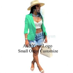 Personnalisé Surdimensionné Mode Rouge Formelle Dame à Manches Longues Vente en Gros Décontracté Grande Taille <span class=keywords><strong>Robe</strong></span> Blazers Femme et Manteau pour Femmes - Product Image 3