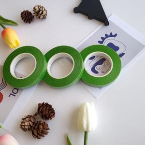 סרט דקורטיבי ירוק לאריזת פרחים, 30 יארד, דבק אקרילי עמיד למים, ניתן להתאמה אישית, לעבודות יצירה, ישירות מהמפעל - Product Image 1