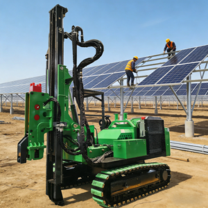 Macchina per la Paliatura Fotovoltaica, Impianto di Paliatura Cingolato Semovente con Sistema Idraulico per Costruzione di Impianti Solari e Pali su Tracciato - Product Image 1