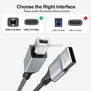 Industrial-Grade Nylon Braided USB 2.0 Type B <b>Printer</b> Cable High-Speed Data Transfer Cord for Office <b>Printers</b> <b>Scanners</b> & Cameras - Product Image 4