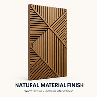 Panneau acoustique en bois à lattes, panneau acoustique mural géométrique, revêtement mural acoustique en bois décoratif personnalisé