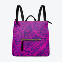 Sac à dos en PU décontracté et tendance, motif tribal polynésien Elei, personnalisable, polyvalent, élégant et pratique, matériaux imperméables