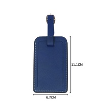 Étiquette de bagage rectangulaire double face pour impression laser, étiquettes en cuir vierges pour carte d'embarquement, pour impression DIY de nom et logo