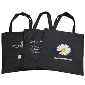 <span class=keywords><strong>Sac</strong></span> de shopping en toile de coton réutilisable, vente en gros, bon marché, logo personnalisé imprimé, fourre-tout, blanc - Product Image 3