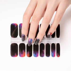 Ongles artificiels Huizi DIY 2025, réfléchissants et brillants, ciel nocturne étoilé arctique, beauté des ongles, ongles à presser pour femmes - Product Image 3