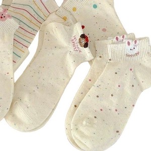 Chaussettes courtes à motif animalier mignon pour femmes, respirantes, absorbant la sueur, résistantes aux odeurs, style coréen, printemps-été - Product Image 4