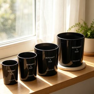 Frasco <span class=keywords><strong>de</strong></span> Vidrio Negro Vacío para Velas, Recipiente para Velas para Bodas, San Valentín, Decoración <span class=keywords><strong>de</strong></span> <span class=keywords><strong>Mesa</strong></span> Navideña, Fiestas, Eventos, Fabricación <span class=keywords><strong>de</strong></span> Velas - Product Image 4