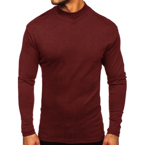 Hiver Haute Qualité Casual Manches Longues Warmup Plain Bulk t Shirt Hommes Polyester t Shirts - Product Image 4