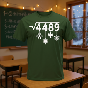 Camiseta Meme Math Teacher Christmas Snowflakes Square Root 4489 - Product Image 3