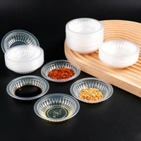 Assiettes jetables en gros pour sauces et condiments, idéales pour les plats à emporter, en plastique PP de qualité alimentaire