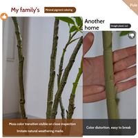 Grand Bonsaï Artificiel Réaliste Nandina Domestica en Pot Moderne en Plastique Écologique et Durable pour Salon – Végétation Artificielle