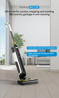 RedKey-Vadrouille intelligente sans fil, aspirateur à sec et humide W12 SE multi-surfaces, nettoyeur de sol à main sans fil, autonettoyant