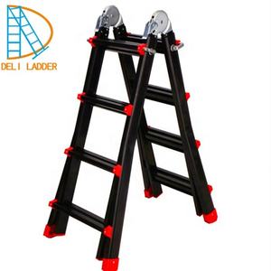 Алюминиевая многофункциональная складная лестница Lidl с колесами - Product Image 4