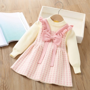 Vestido de Punto con Lazo Dulce, Manga Larga, Cuello Redondo, Estilo Princesa para Niñas Hermosas (<span class=keywords><strong>Sin</strong></span> <span class=keywords><strong>Ropa</strong></span>) - Product Image 2