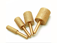 EASY LIGHT Tête de meulage diamantée brasée sous vide, queue de 6 mm, pour le meulage du fer, du métal et de la pierre, foret de meulage de forme ronde, cylindrique et en forme de balle