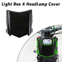 Kit de plaque d'immatriculation avant pour moto tout-terrain ShieldX Black Light Bee X, en plastique brillant, compatible Surron
