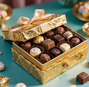 Boîte d'emballage de chocolat personnalisée de qualité supérieure |   Boîte cadeau en papier rigide écologique avec séparateur, fenêtre, adaptée aux aliments, emballage de luxe - Product Image 2