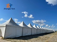 Tente Pagode Extérieure en Aluminium Imperméable en PVC 3x3 4x4 5x5 6x6 8x8 10x10m avec Impression de Logo Personnalisé pour Expositions et Événements