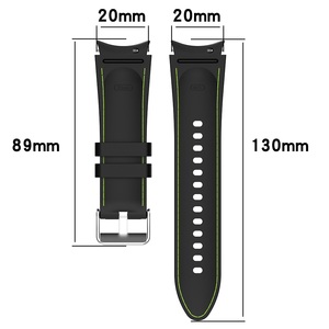 Bracelet intelligent pour <span class=keywords><strong>Samsung</strong></span> <span class=keywords><strong>Galaxy</strong></span> Watch 5 <span class=keywords><strong>40</strong></span> 44mm/<span class=keywords><strong>Watch5</strong></span> Pro 45mm, bracelet en cuir à motif, sans espaces, bracelet en silicone - Product Image 4