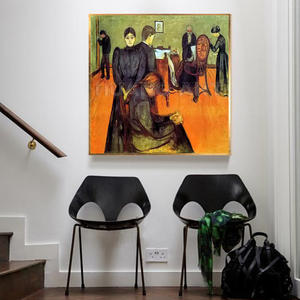 Pintor de alta habilidad pintado a mano, figura famosa de Edvard Munch, pintura <span class=keywords><strong>al</strong></span> óleo sobre lienzo, visita <span class=keywords><strong>al</strong></span> paciente, retrato de arte de pared - Product Image 4